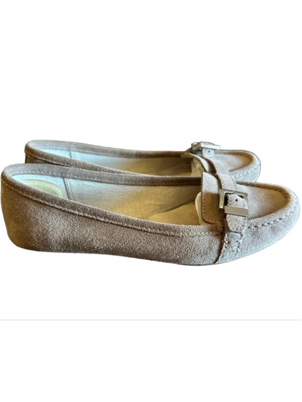 Michael Kors Women’s Rory ME14E Suede Grey Moccasin Loafers Flats Size 7.5 - Picture 3 of 11